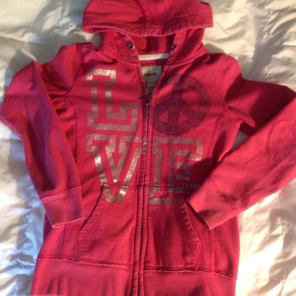 Cherokee girls zip up sweatshirt